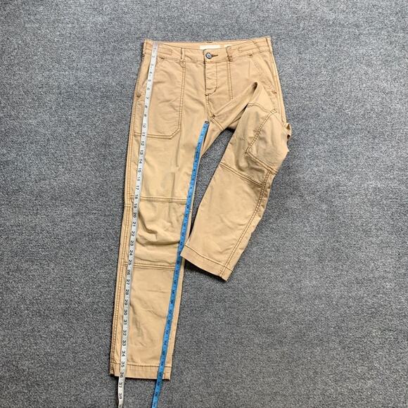 Hei Hei Pants Womens 26 Brown Cotton Blend Stretch Cargo Pockets Double Knee - Picture 7 of 13